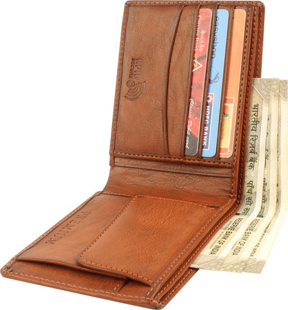 SAMTROH Men Formal Tan Artificial Leather Wallet (5 Card Slots)